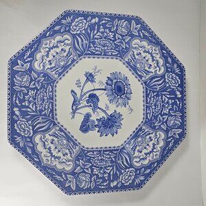 Rare Spode The Signature Collection Floral Octagon Plate, 2002 Meat Dish/Platter